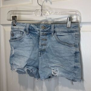 JUST USA frayed edge denim jean shorts size xs